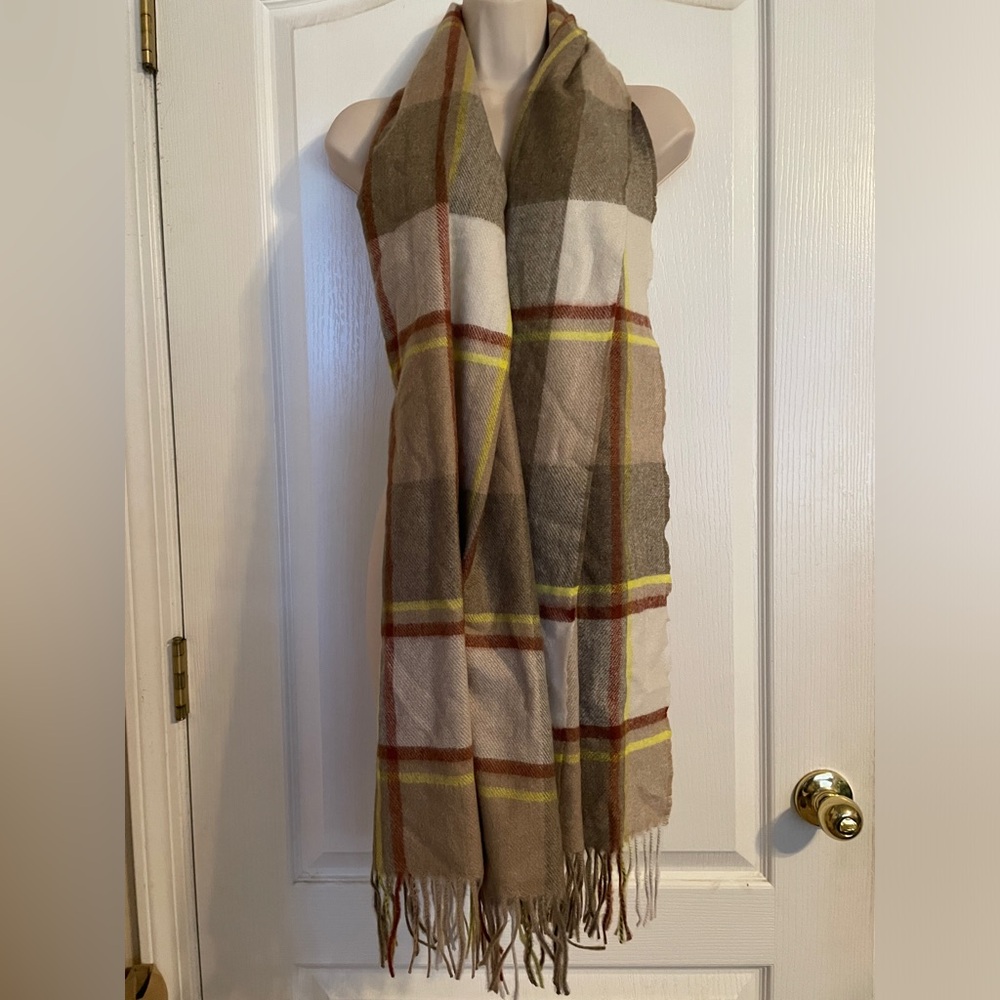 Banana Republic Plaid Long Scarf Super Soft Cozy Fall‎ Winter
